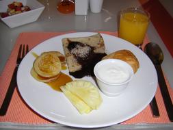 pancakes and orange juice for breakfast