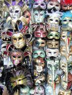 shop display with carnival Masks, italy, Venice