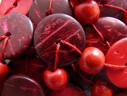 Chain Beads Wood red