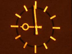 gold dial on the tower