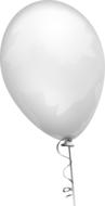 drawn single white balloon on a white background