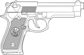pistol gun dangerous drawing