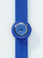 blue wrist watch on a light background