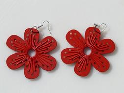 Earrings Jewellery Red flowers