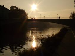 River Bridge sun backlighting