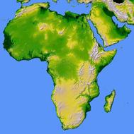 painted green continent Africa