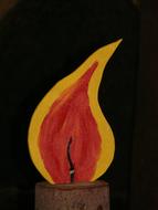 painted candle flame