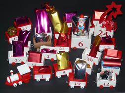 toy train, Advent Calendar with Gifts for kids