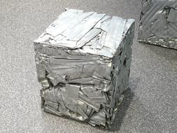 pressed metal cube