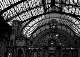 dark Railway Station in antwerp