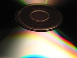macro photo of cd disk center