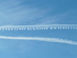 Contrail Sky Clouds blue