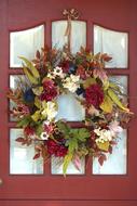 floral wreath in autumn