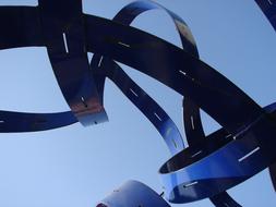 Abstract Blue Futuristic steel construction