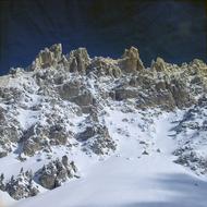 stone formation in the snow