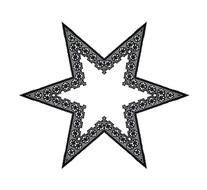 fabric black ribbon star drawing