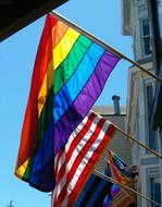 rainbow flog on the street