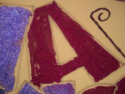 Letter A Capital red