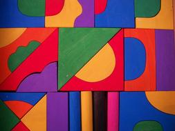 Puzzle Colors Wood pieces
