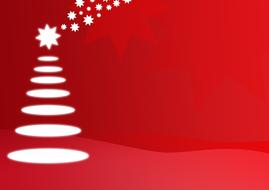 xmas christmas tree red star drawing