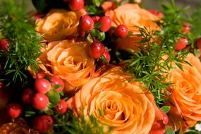 Wedding Bouquet Flowers orange