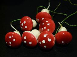 Mushrooms Christmas Decoration ceramic