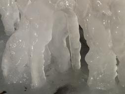 macro photo of winter icicles