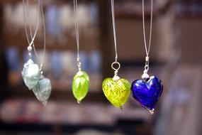 Hearts Jewellery green blue white