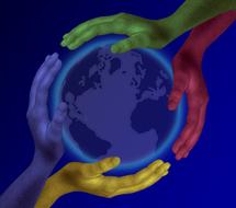 planet in human hands