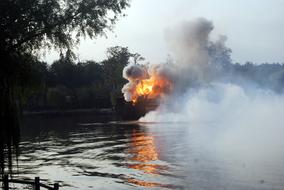 fire on the lake