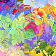 abstract liquid ice cubes drawing