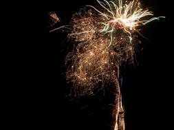 Firework at sky, long exposuere