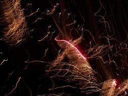 Firework Night Light red