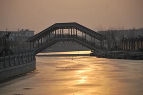 Canal river Waterway Frozen