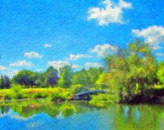 painting art summer park