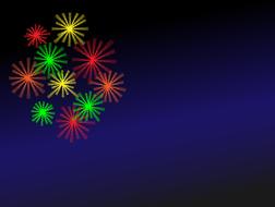 anniversary black blue bright drawing