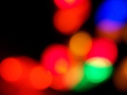 christmas lights focus drawing
