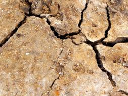 Cracks on dry Ground