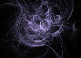 purple smoke at darkness, fractal