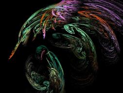 splash, wave, colorful fractal