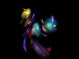 fractal bright colours design drawing