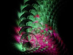 design pink green drawing