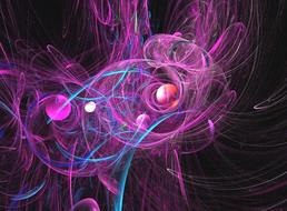 fractal purple blue design drawing