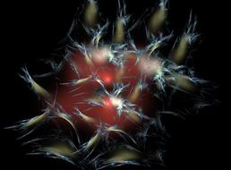 fractal red and blue design
