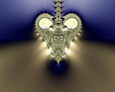 fractal art abstract heart drawing