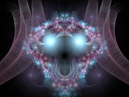 Fractal Pink Blue drawing