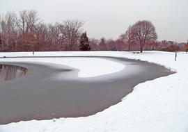 Pond Winter snow
