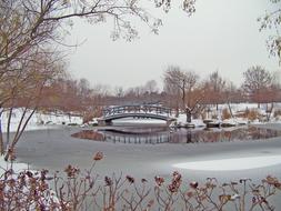 Bridge Park Snow winter