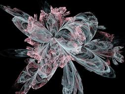 Fractal Pink Aqua drawing