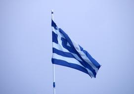 Greece Flag blue white